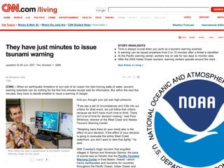 updated 10:35 a.m. EDT, Thu October 1, 2009 Next Article in Living »
They have just minutes to issue
tsunami warning
STORY...