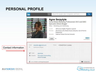 PERSONAL PROFILE
Contact information
 