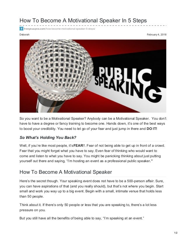 How To Become A Motivational Speaker In 8 Steps How To Become A Motivational Speaker In 8 Steps