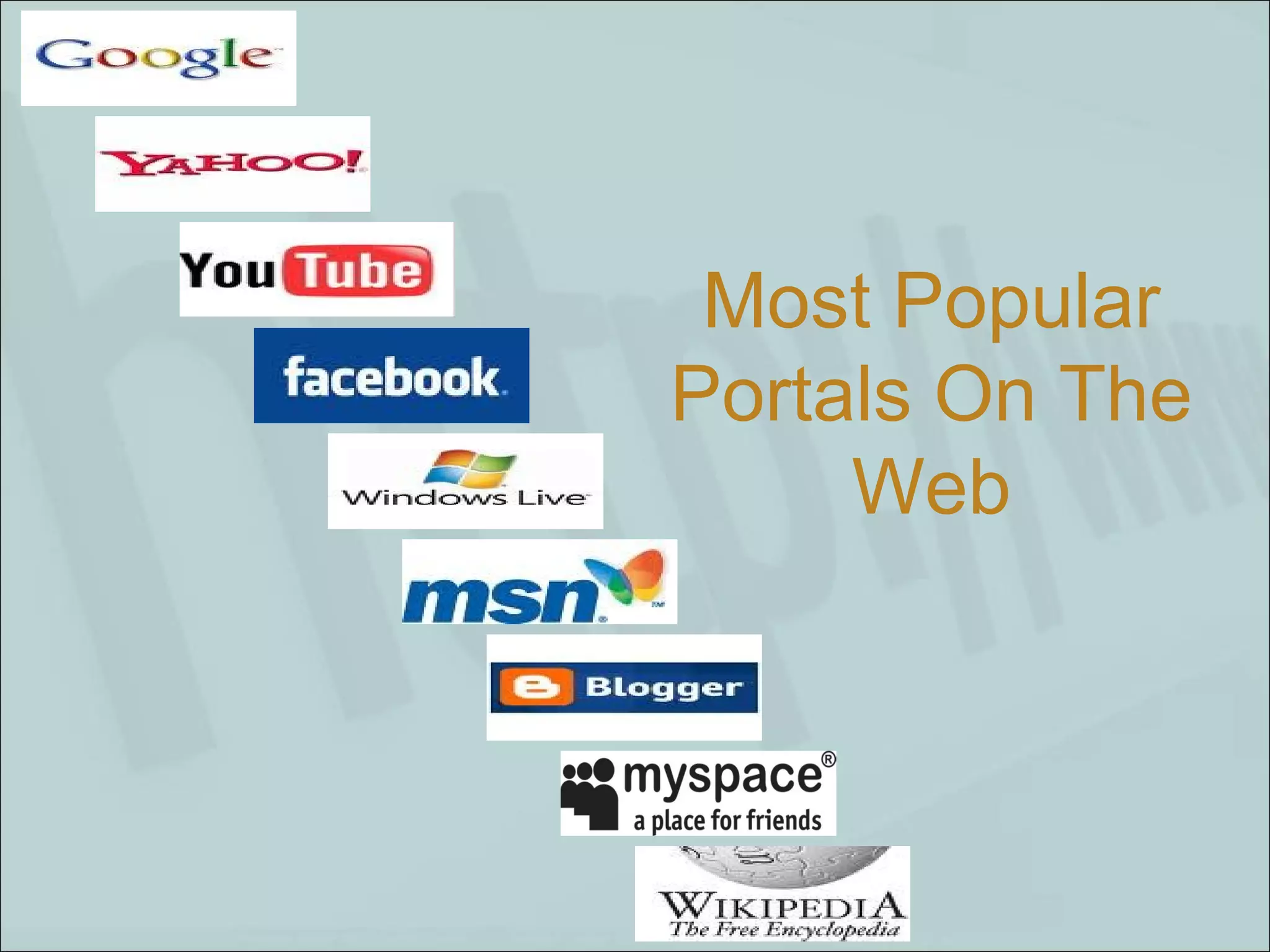 Most Popular Portals On The Web 
