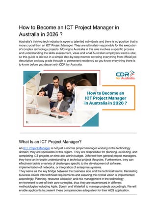 Ict Programme Manager Comprehensive Guide to Becoming an ICT Project Manager in Australia by ...