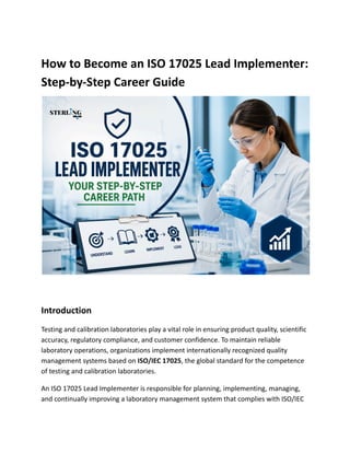 how-to-become-an-iso-17025-lead-implementer-step-by-step-career-guide