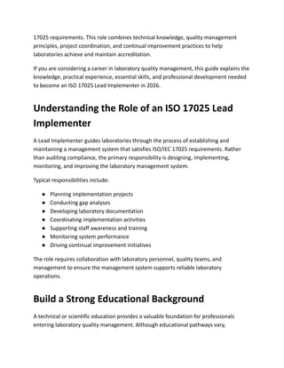 how-to-become-an-iso-17025-lead-implementer-step-by-step-career-guide