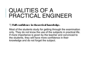 How to become a practical engineer(1) | PPT | Educational Assessment ...
