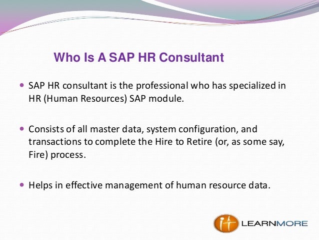 hr consultant job description