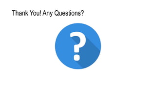 Thank You! Any Questions?
 
