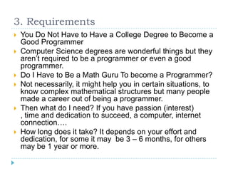 How to become a software developer | PPTX