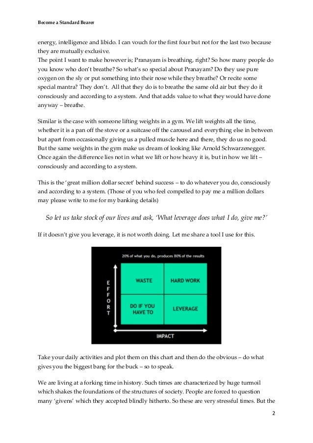 How to a standard bearer