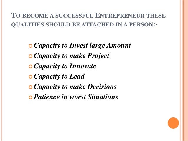 How do you become a successful entrepreneur?