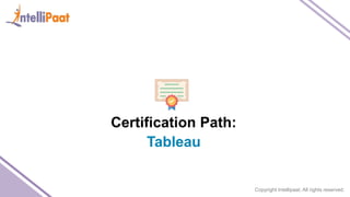 Copyright Intellipaat. All rights reserved.
Certification Path:
Tableau
 