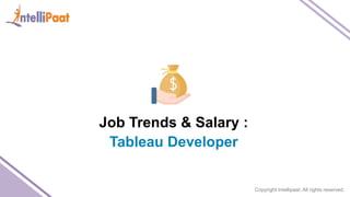 Copyright Intellipaat. All rights reserved.
Job Trends & Salary :
Tableau Developer
 