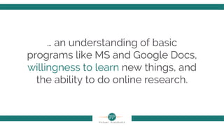 How to become a virtual assistant | PPTX