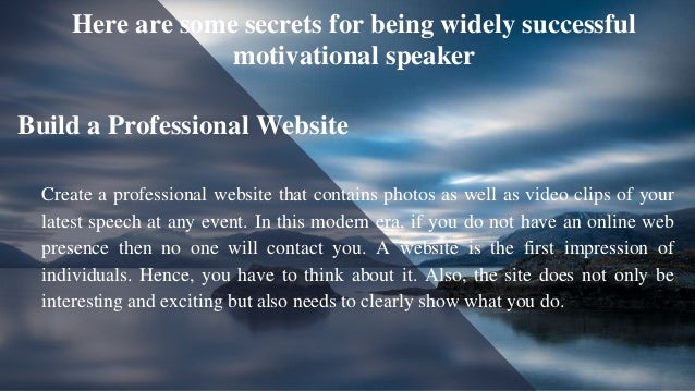 how to become a successful motivational speaker