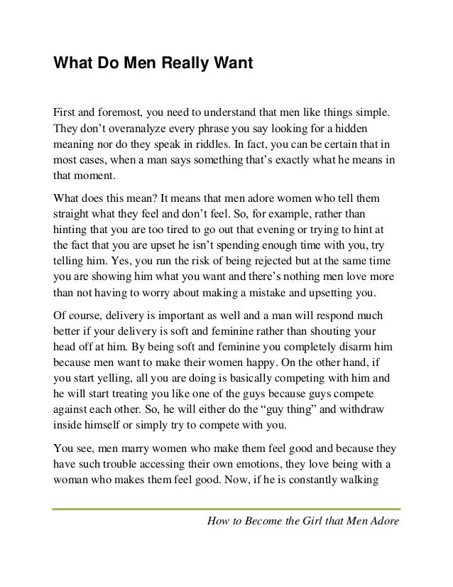 How to the girl that men adore PDF