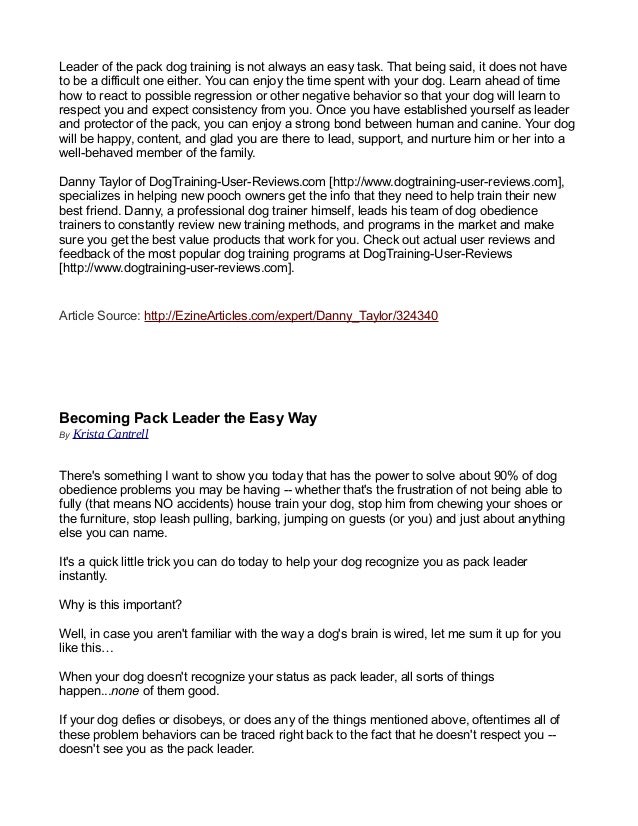 how to become pack leader how to become the pack leader how to become pack leader how to become the pack leader