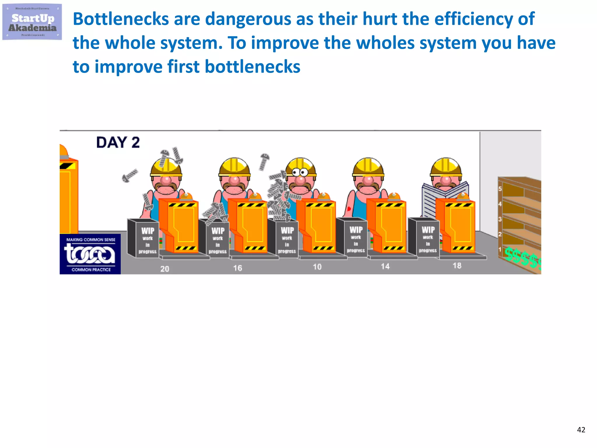 42
Removing bottlenecks
 