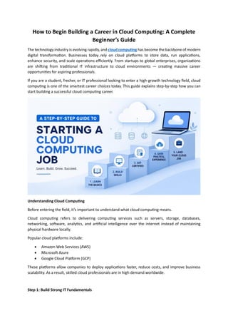 How to begin building a cloud Computing career | PDF
