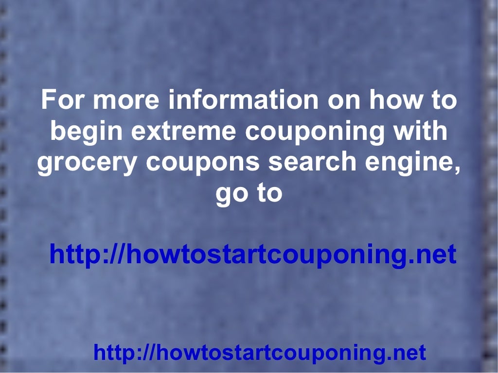 How to begin extreme couponing with grocery coupons search