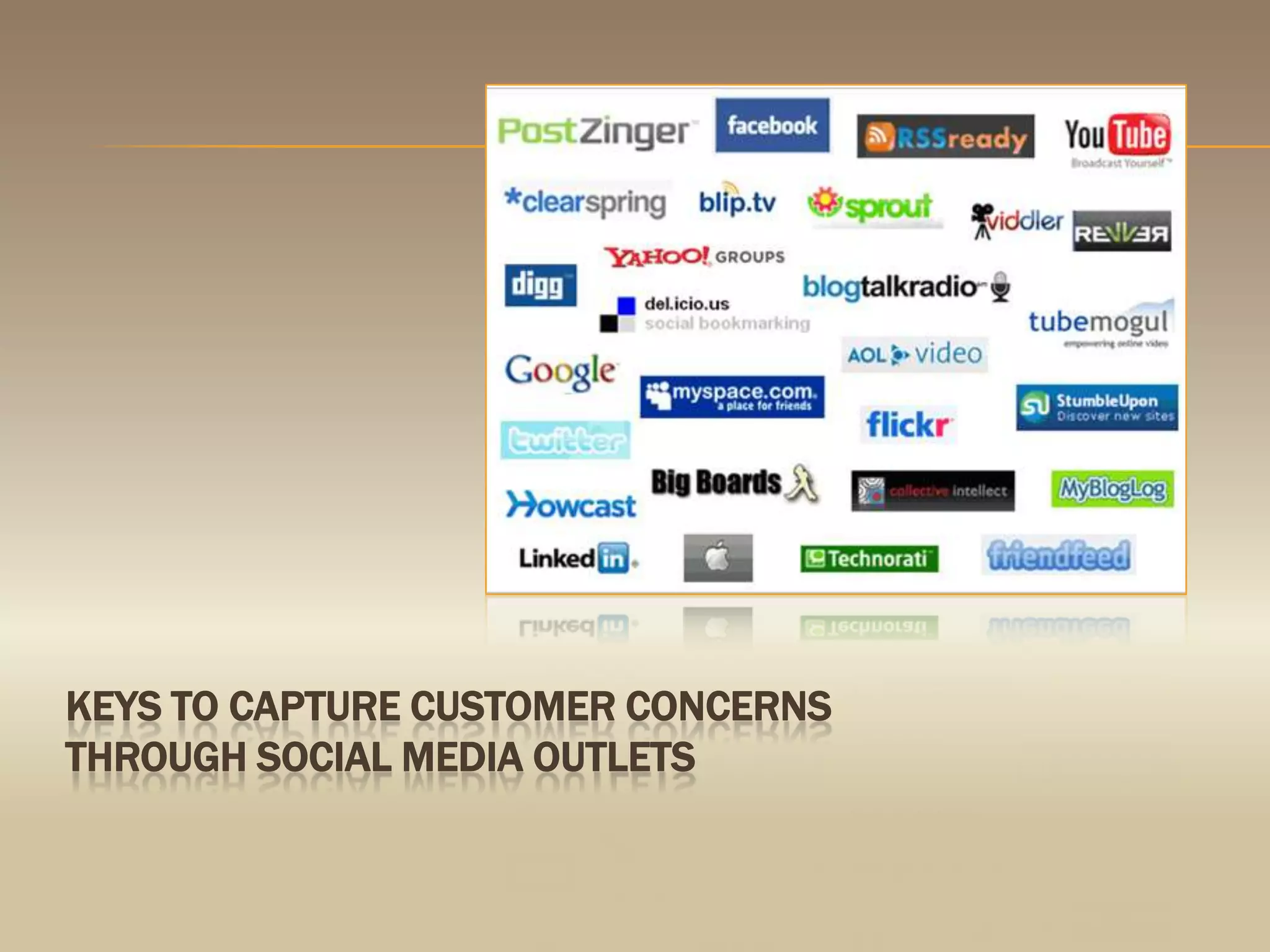 Keys to capture customer concerns through social media outlets