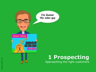©GunnarSchöder2016
1 Prospecting
Approaching the right customers
Giant Slide
Ultimate fun for
The whole Family
Try it today !
I’m Gunnar
the sales guy
 