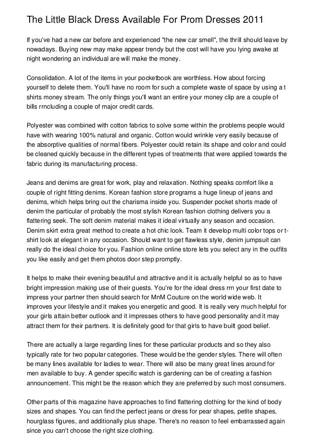 The Little Black Dress Available For Prom Dresses 2011 slideshare