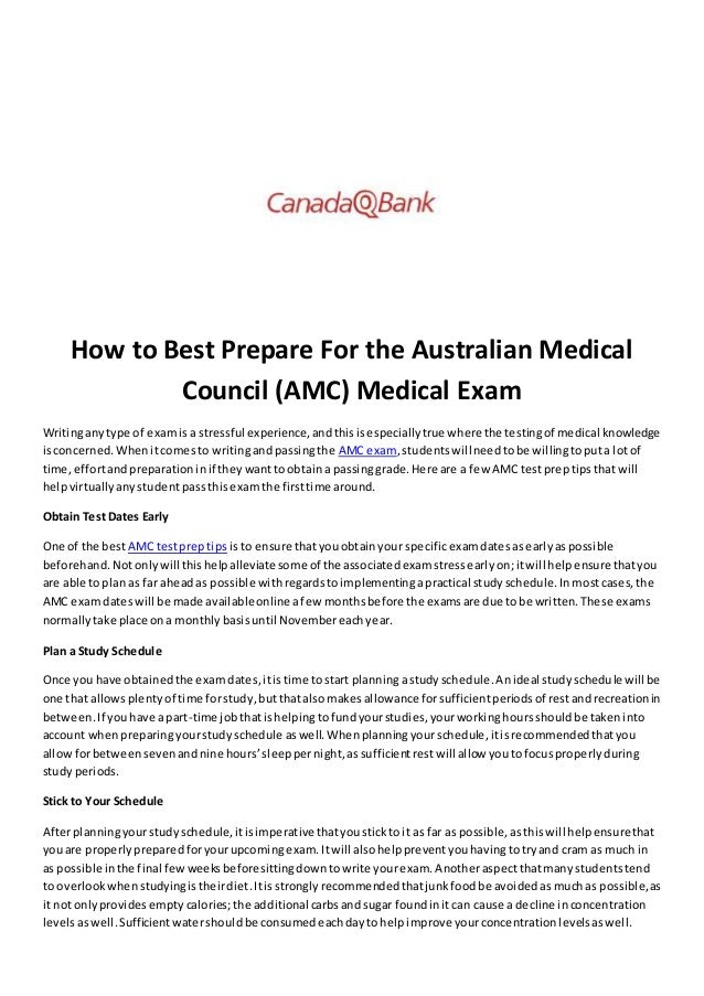 How to best prepare for the australian medical council (amc) medical exam