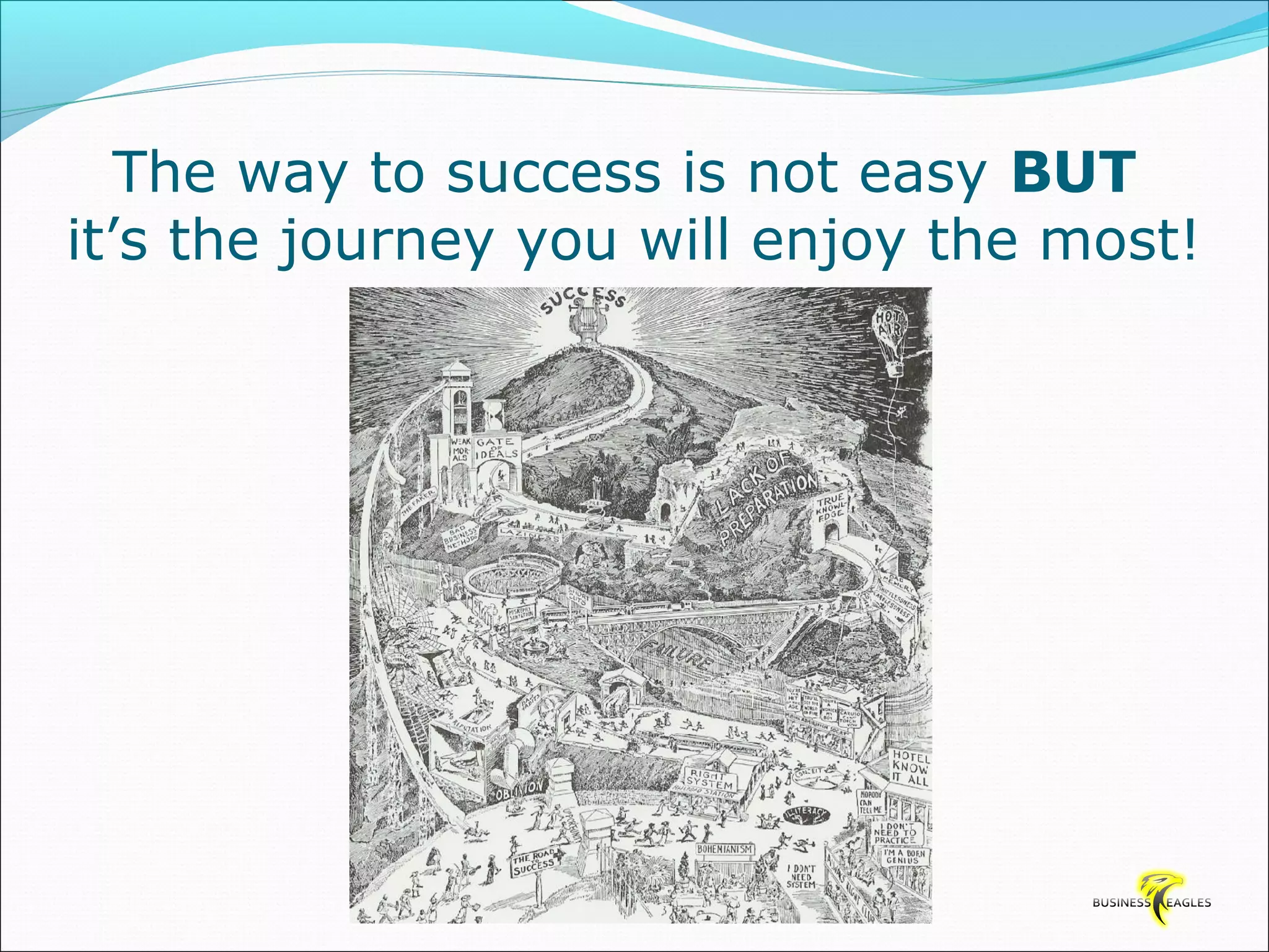 The way to success is not easy BUT 
it’s the journey you will enjoy the most! 
 
