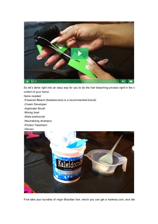 Maxtress Hair How to bleach virgin hair