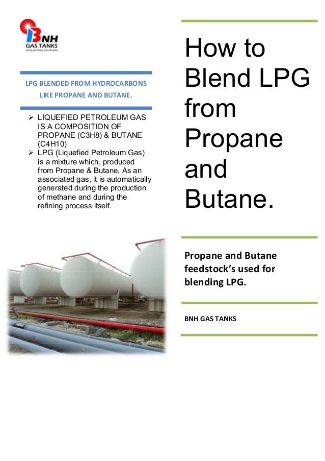 How to blend lpg from propane and butane