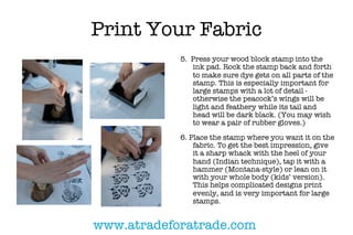 How to block print with a wood block stamp (wood print block) like a ...