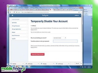 How to block the instagram account