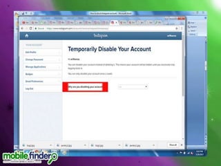How to block the instagram account