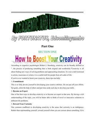 How to boost your creativity
