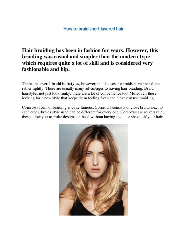 How To Braid Short Layered Hair