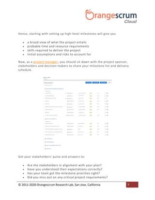 How to Break Down your Projects into Milestones and Tasks | PDF