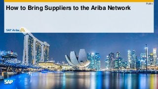 How to Bring Suppliers to the Ariba Network
Public
 