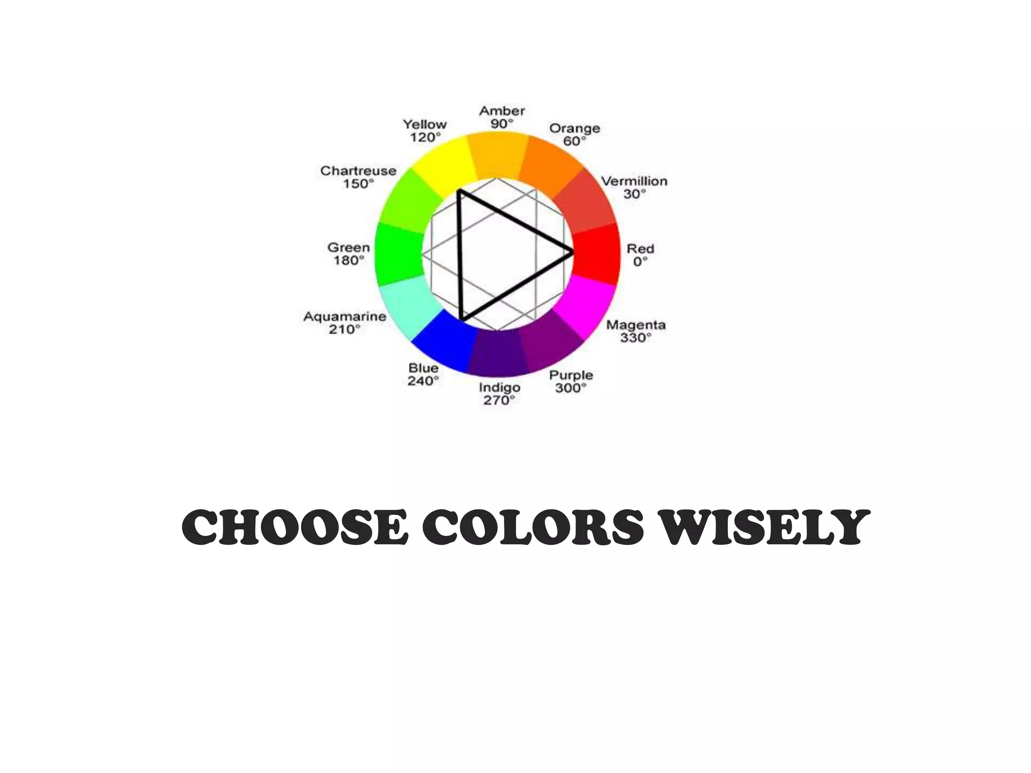 CHOOSE COLORS WISELY