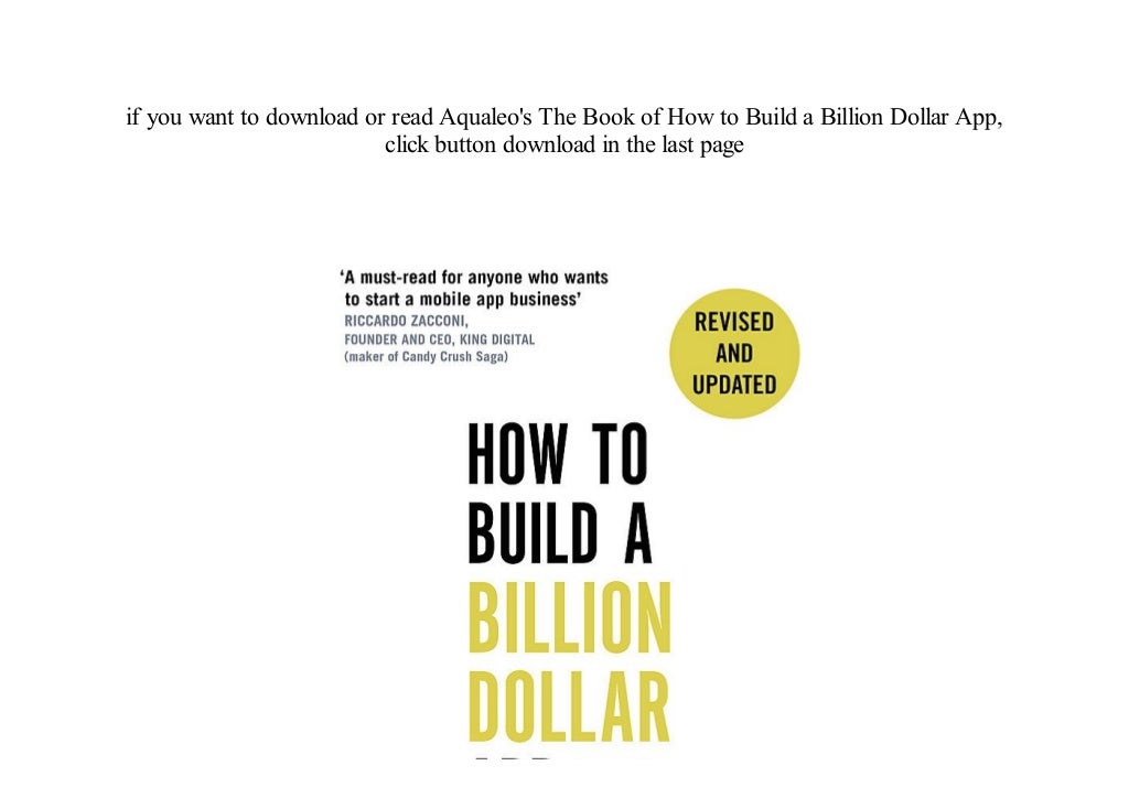 ^^free online How to Build a Billion Dollar App