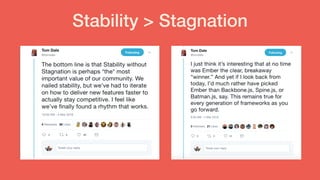 Stability > Stagnation
 