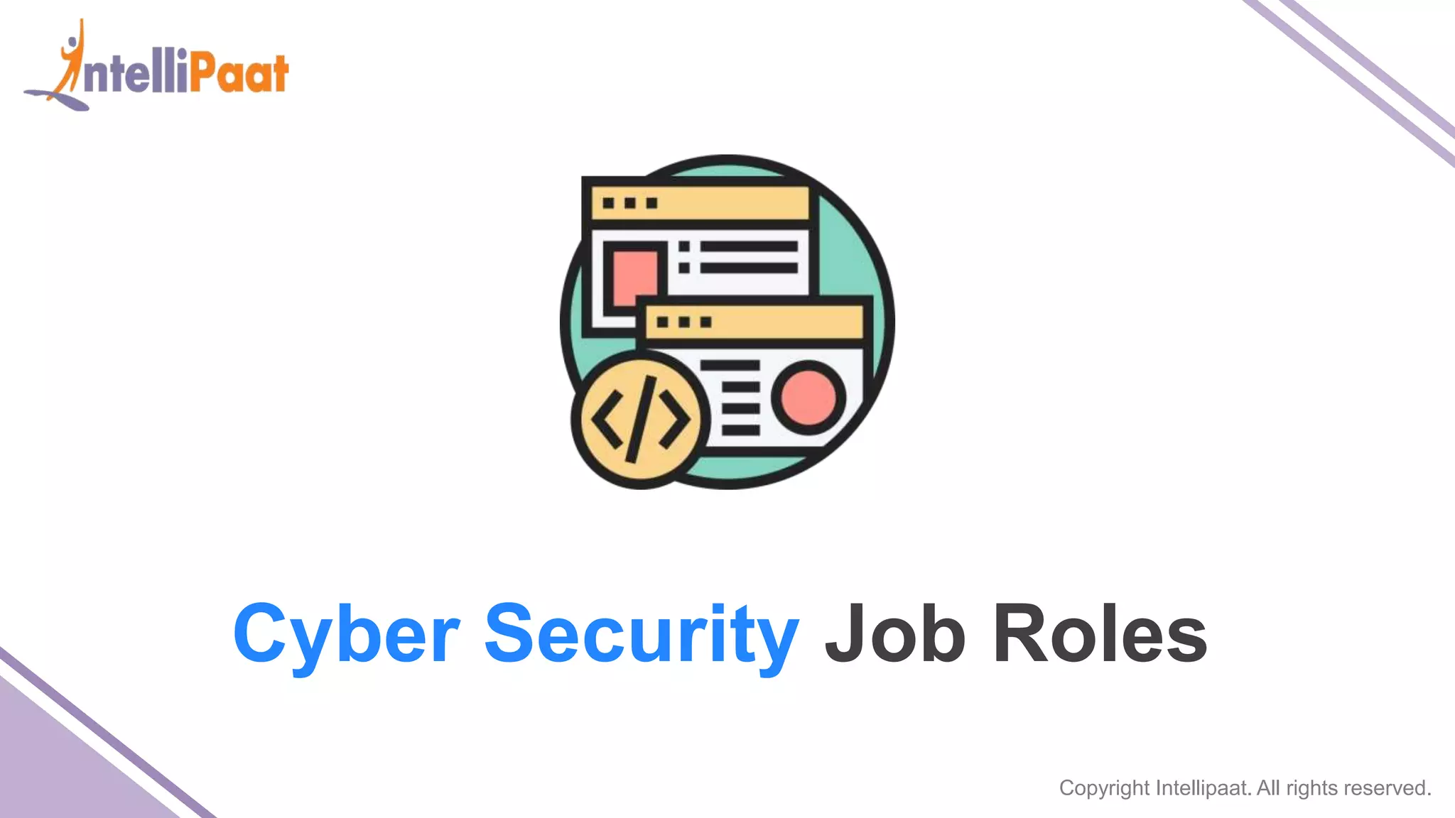 Copyright Intellipaat. All rights reserved.
Cyber Security Job Roles
 