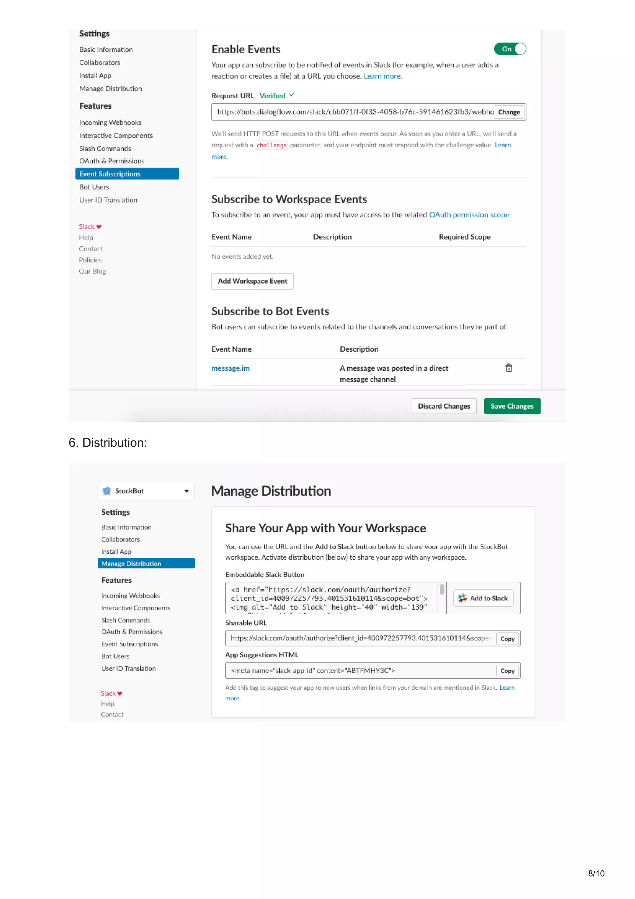 6. Distribution:
8/10
 