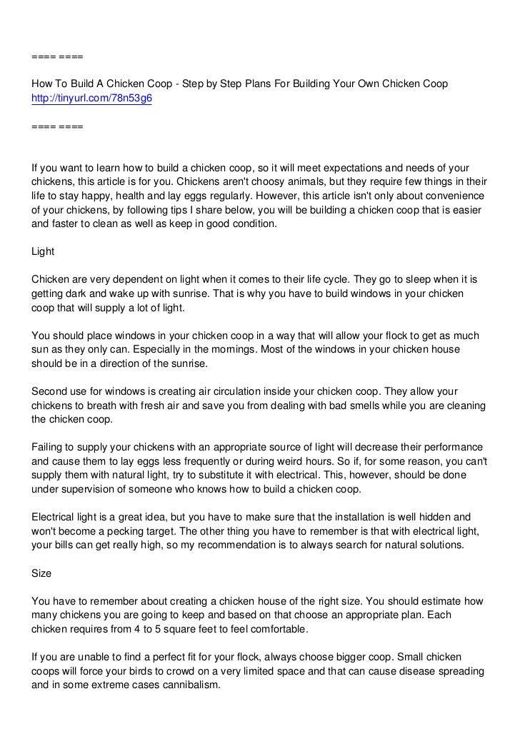 How To Build A Chicken Coop Get Your Detailed Plan Book Today