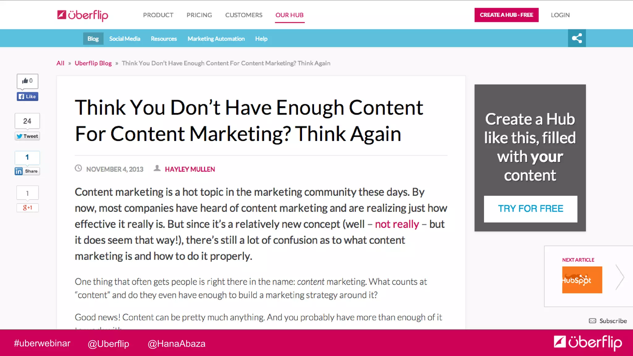 @HanaAbaza@Uberflip#uberwebinar
 