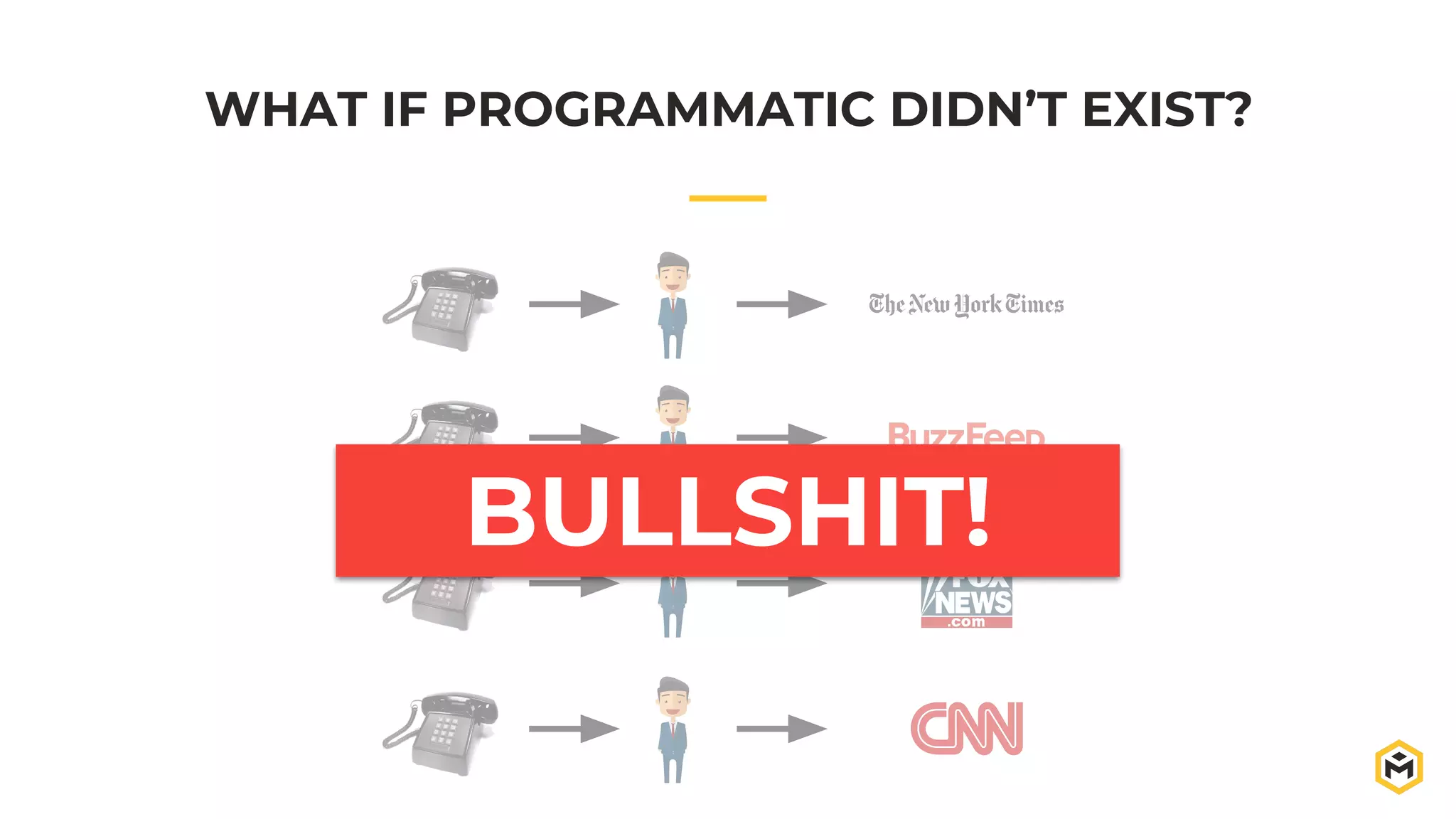 WHAT IF PROGRAMMATIC DIDN’T EXIST?
BULLSHIT!
 