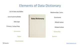How to build a data dictionary | PPTX