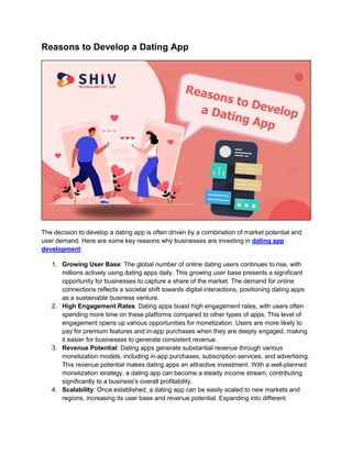 Your Ultimate Guide to Developing a High-Performance Dating App | PDF