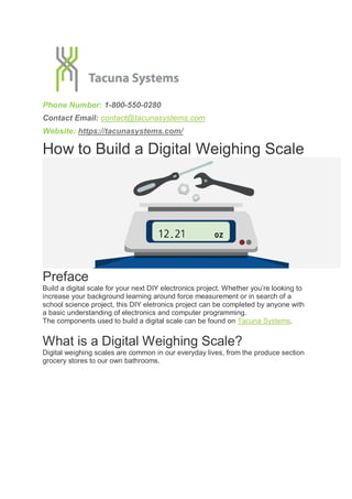 Build a Digital Weighing Scale DIY Electronics Project - Tacuna