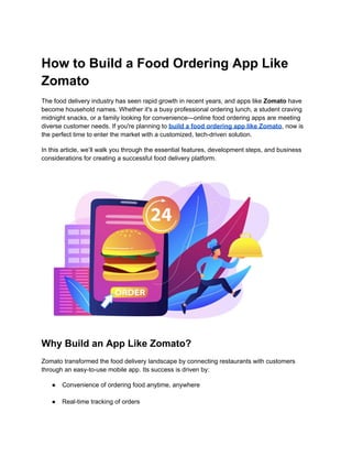How to Build a Food Ordering App Like Zomato.pdf