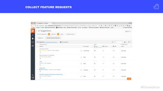 COLLECT FEATURE REQUESTS
#Kisswebinar
 