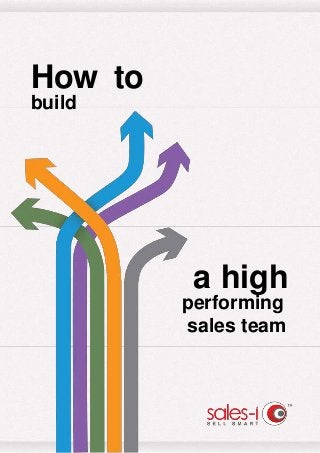 How to
build
a high
performing
sales team
 